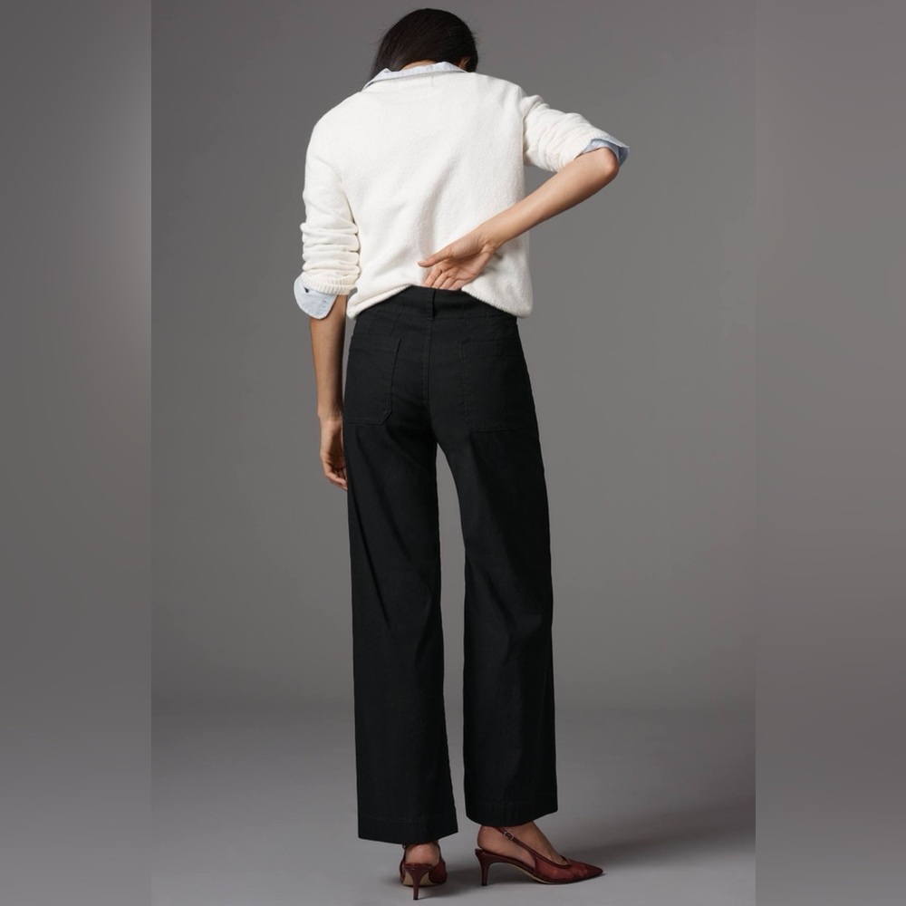 Anthropologie Maeve The Colette Magic Fabric Pants size 34 petite black - Picture 3 of 11